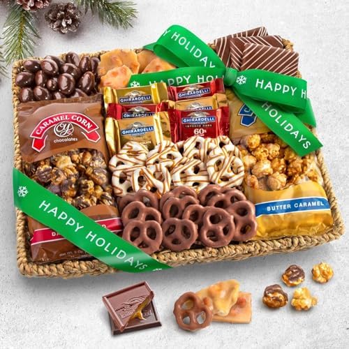 A Gift Inside Happy Holidays Chocolate Caramel and Crunch Grand Gift