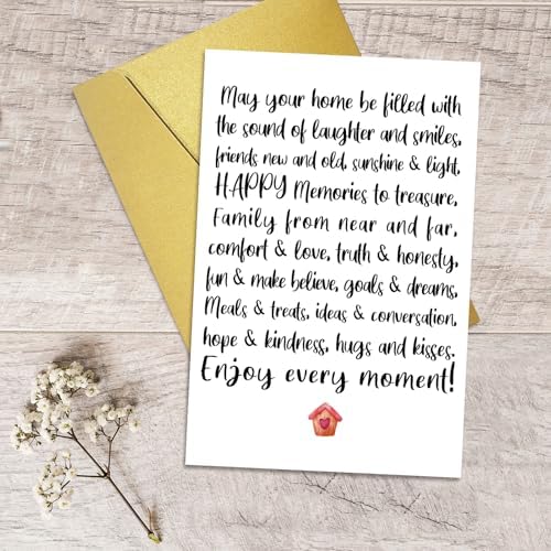 Qiliji New Home Card, New House Card for Men Women, Housewarming Card