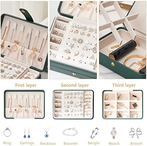 KOOAAICCHI Small Travel Jewelry Organizer Portable Jewelry