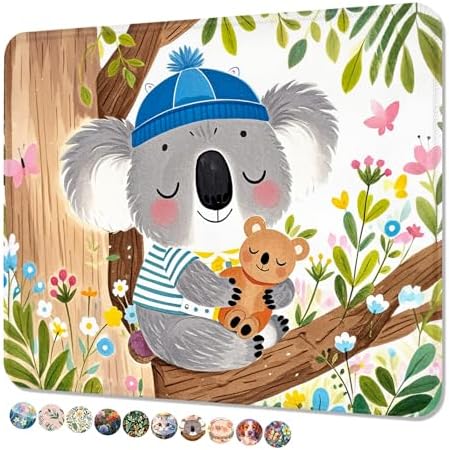 Mouse Pad, Cute Mouse Mat, 10" x 8", Cute Koala and Bear