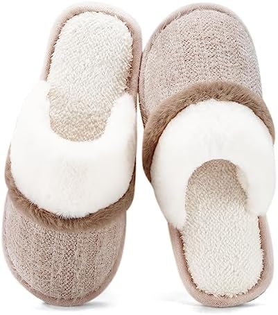 GOEWY Cozy Slippers for Women Indoor Outdoor House Shoes with Memory