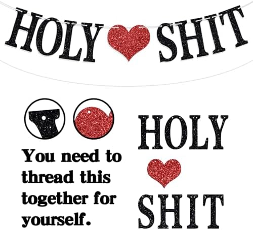 Holy You're 38 Banner - Funny Happy 38th Birthday Bunting Sign, Cheers