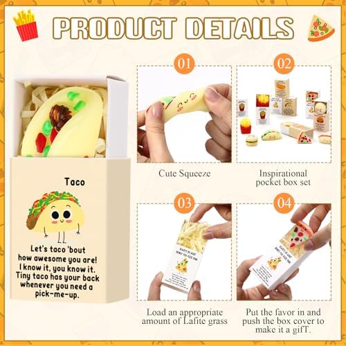 Cinnvoice 25 Sets Appreciation Gifts Bulk Food Balls Emotional Card