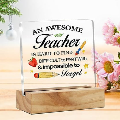 Teacher Appreciation Gifts from Students Desk Decor Sign