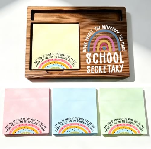 School Secretary Gifts, Sticky Note Holder for Desk, Thank You Gift