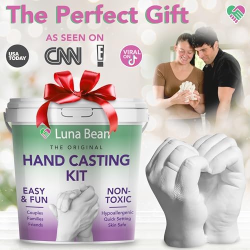 Luna Bean Hand Casting Kit – Couples, Anniversary, Wedding, Hand Mold