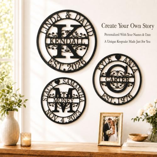 Custom Metal Signs | Personalized Monogram Name Sign | Wedding Gifts