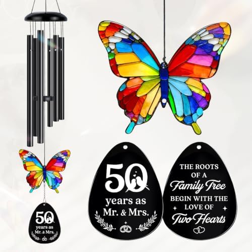 50th Anniversary Wind Chime Gifts, Happy 50th Wedding Jubilee Gifts