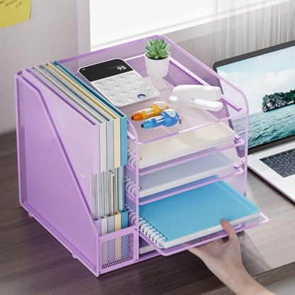 Marbrasse Desk Organizers and Accessories, 5-Tier Paper Letter Tray