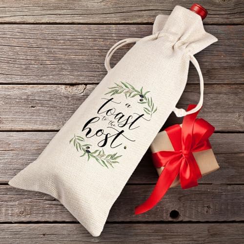 A Toast For the Host Wine Bag, Housewarming, Party Decor, Bridal