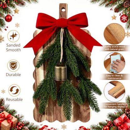 12 Set Christmas Cutting Board Gifts Bulk,Scalloped Rectangular