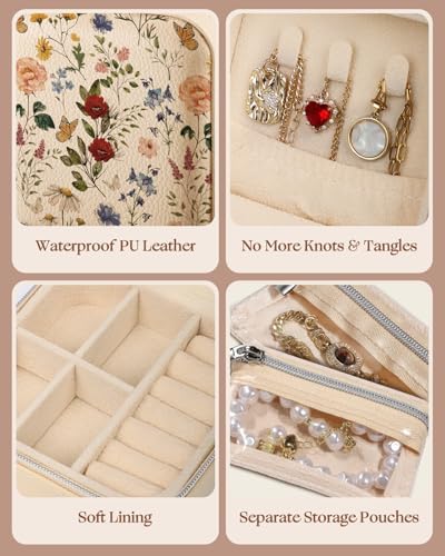 Bistup Travel Jewelry Case - Small Jewelry Organizers and Storage Box