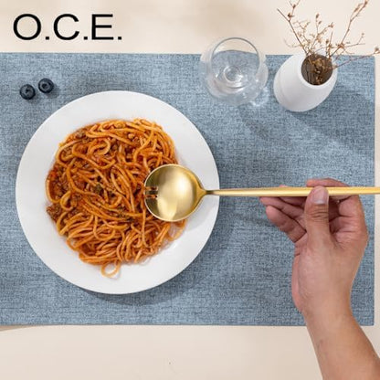 O.C.E. Salad Server,Premium Stainless Steel Spoon and Fork Set,10.3