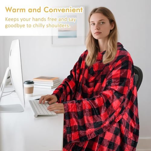 Catalonia Wearable Blanket with Sleeves & Foot Pocket for Adults