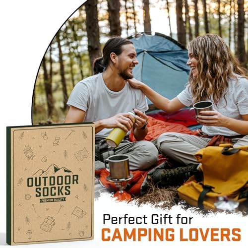 Outdoors Socks - Funny Hiking and Camping Gifts for Men, Women