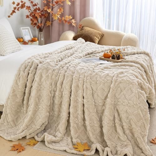 Aganear Fleece Throw Blanket for Couch, Fall Boho Blankets,50"x60"