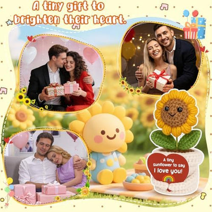 I Love You Crochet Sunflower Gifts For him her Birthday Valentine's