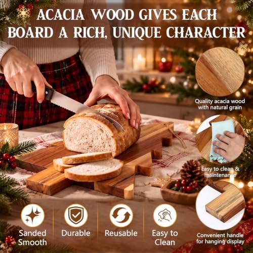 6 Set Christmas Cutting Board Gifts Bulk,Tree