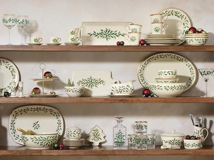 Lenox Holiday Porcelain 2-Tier Christmas Serving Tray