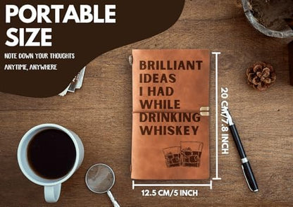 InnoBeta Whiskey gifts Leather Journal Notebook with Pen, for Whiskey