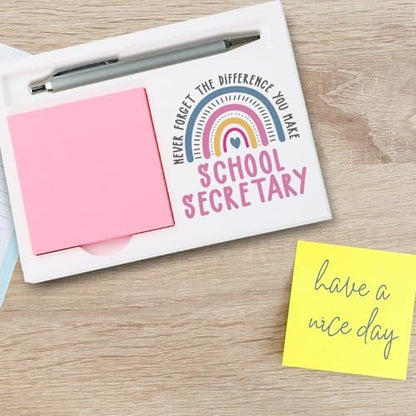 School Secretary Gifts Sticky Note Holder, Thank You Gift for School
