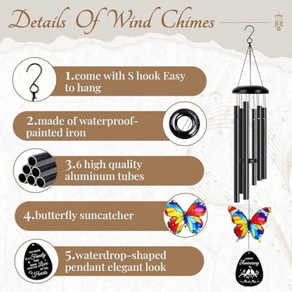 Anniversary Wind Chimes Gifts for Couples,Mr & Mrs Gifts