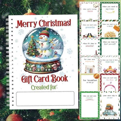 Merry Christmas Gift Card Holder Book - DIY Spiral-Bound with