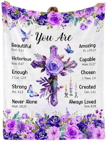 Christian Gifts for Women, Christian Throw Blanket 60" x 50"