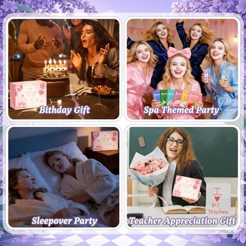 36 Pcs Bulk Gifts For Women, Spa Party Supplies, Bulk Facial Mask, Lip