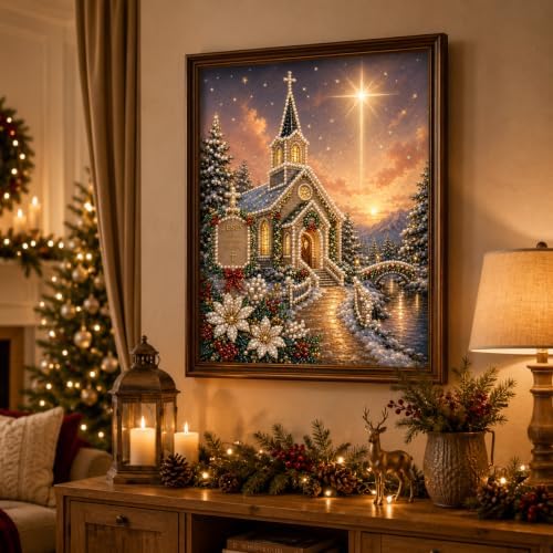 BPDYXO DIY Pearl Diamond Painting Art Kit, 11.8 x 15.7 in Christmas