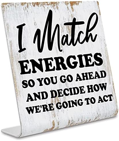 Funny Desk Signs for Women Men Office, Work Humor Decor Cubicle