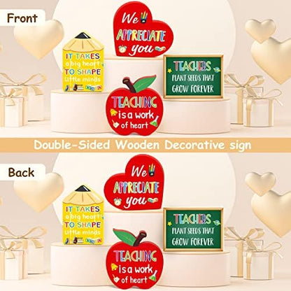 4 Pieces Teacher Appreciation Table Centerpieces Thank You Teachers