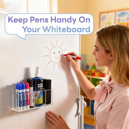 Magnetic Dry Erase Marker Holder for Whiteboard & Fridge & Locker