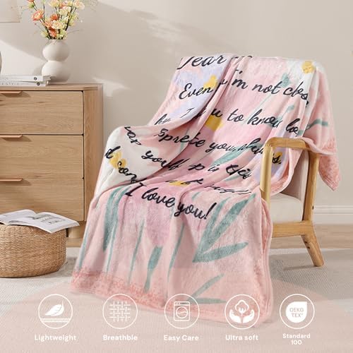 Geniospin Throw Blanket Gifts for Sister, Dear Sister Blanket for