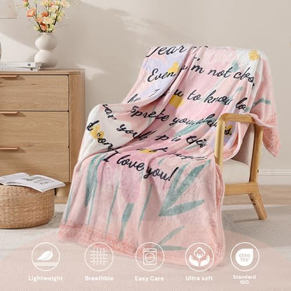Geniospin Throw Blanket Gifts for Sister, Dear Sister Blanket for