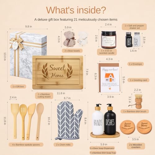 House warming gifts new home basket, New Home Gift Basket (21-Piece)