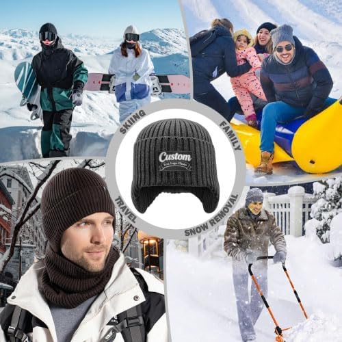Custom Beanie Hats for Men Women Custom Cap Design Logo Photo Text