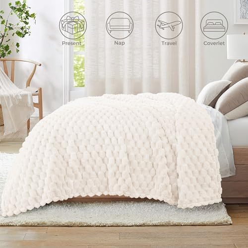 Whale Flotilla Soft 3D Jacquard Fleece Throw Blanket for Couch & Bed