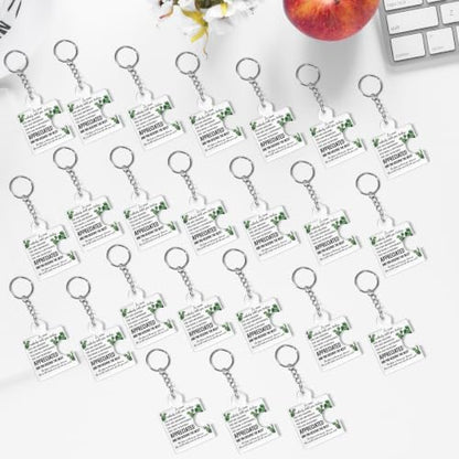 Team Appreciation Gifts Bulk Thank You Keychains for Coworkers