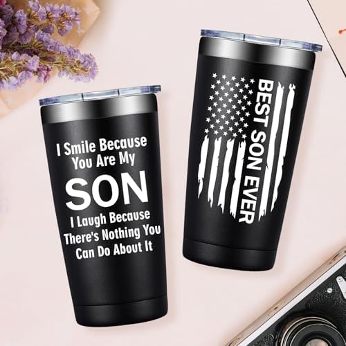 Grifarny Gifts for Son - Son Gifts from Mom, Dad - Son Tumbler Cup