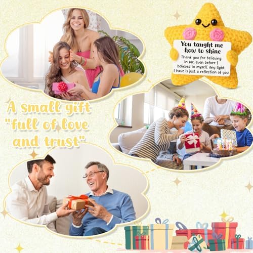 AVALYNNE Crochet Star Thank You Gift for Mentor, Teacher, Mom, Dad
