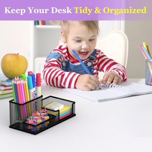 SUPEASY Pen Holder Desk Organizer, Office Supplies Pencil Holder with