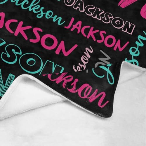 Custom Name Blanket for Baby Boys Girls, Personalized Baby Name Throws