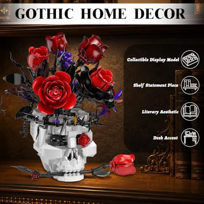 Gothic Advent Calendar 2026 - Skull & Roses Flower Bouquet Toy