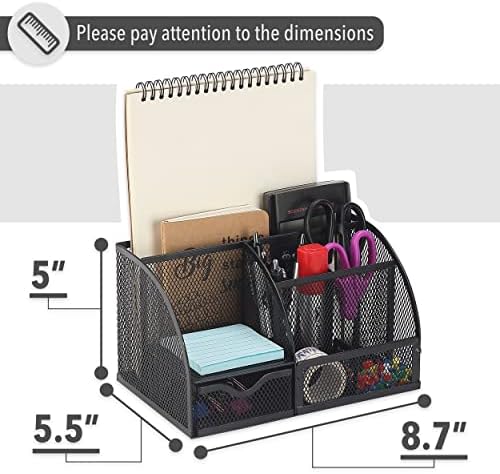 Mr. Pen- Mesh Desk Organizer, Black, Pen Holders Organizers