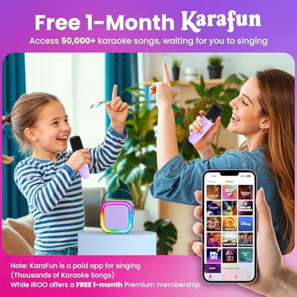 IROO Mini Karaoke Machine for Kids, Birthday Gifts Toys for Girls Ages