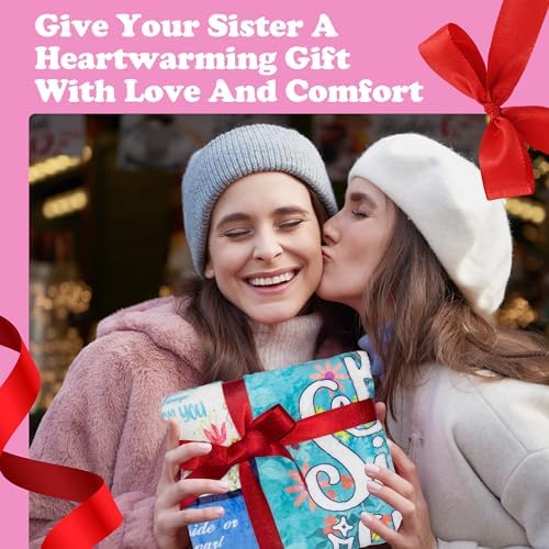 Sister Gifts Blanket for Birthday, Valentines Day, Mother's Day