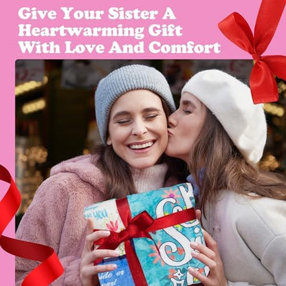 Sister Gifts Blanket for Birthday, Valentines Day, Mother's Day