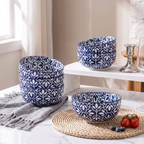 Cereal Bowls Set of 6, 28 Ounces Soup Bowls