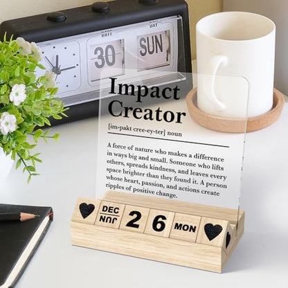 Impact Creator Sign Appreciation Gifts for Women Men Manager Boss